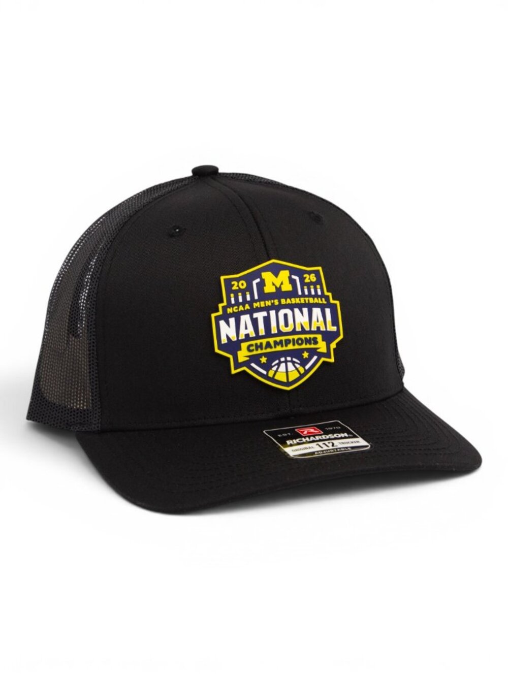 Michigan Wolverines 2026 Basketball National Champions 3D Snapback Trucker Hat